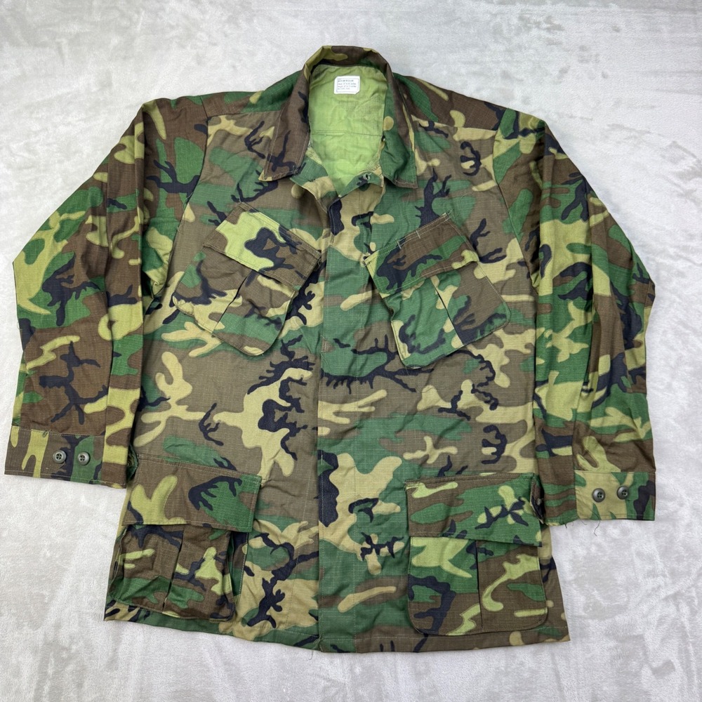 MINT Vintage 1969 ERDL Camo Jungle Jacket Med Reg Slant Pocket Unissued Vietnam